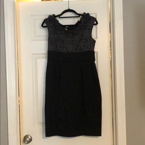 Black /grey patterned business casual dress